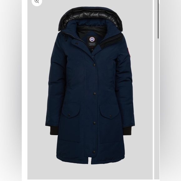 CANADA GOOSE Women's Trillium Parka with fur hood- Admiral Blue - Picture 1 of 8